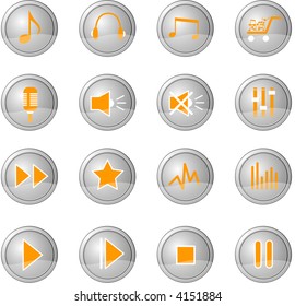 icons for user interface for music