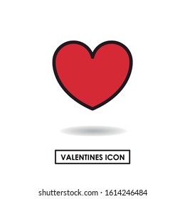 Icons for Valentine's day. Icon of a heart. Basic love icon.