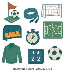  Ícones de vários jogos de futebol essenciais.