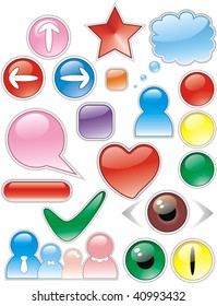 Icons of the various form for web design