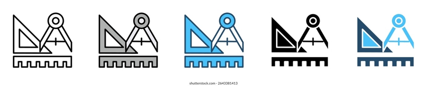 Icons with various styles Student and teacher icons. Education and knowledge symbols. Vector icon collection.