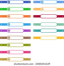 Icons of various subway stops in Korea