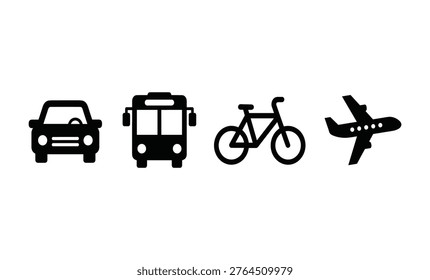 Icons of various transportation modes