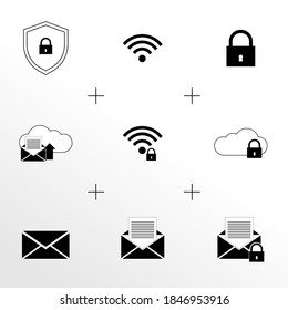 Icons Vector Graphic of Data Security