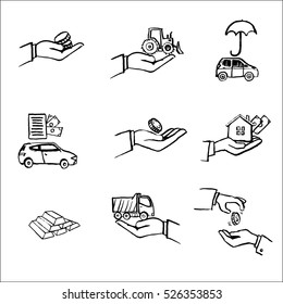 icons vector loan money