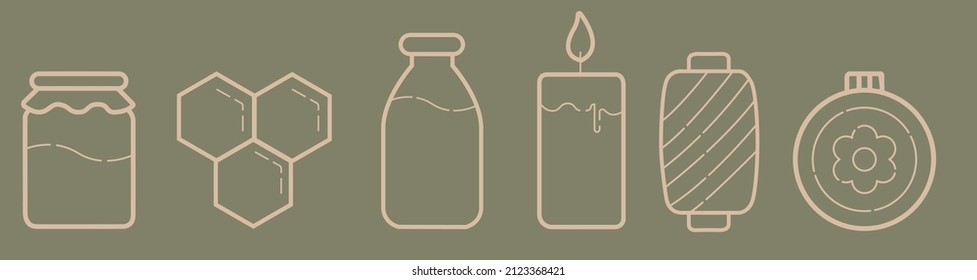 icons vector simple household items