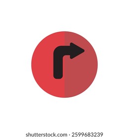 icons vector for web design arrow street direction with red circle