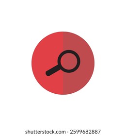 icons vector for web design magnifying glass icon zoom in out with red circle