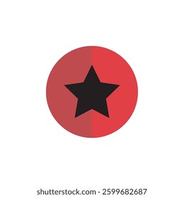 icons vector for web design star with red circle
