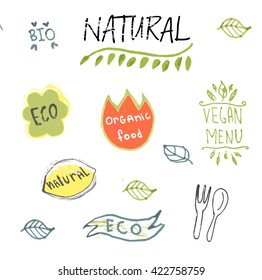 
icons for vegan food , vegan cafe, vegan restaurants vegan bistro