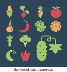 Icons with vegetables