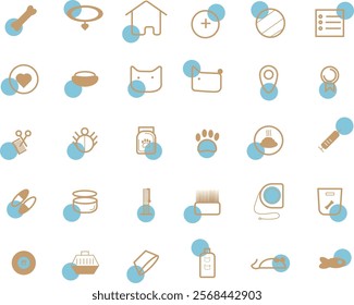 icons for a veterinary clinic, icons for a pet store