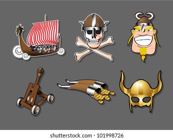 icons vicking cartoon