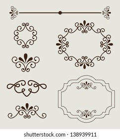 icons vintage frames over gray background vector illustration