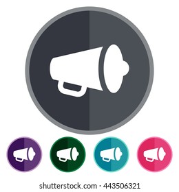 icons vintage loudspeaker flat for Web, Mobile and business