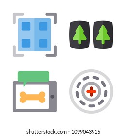 Icons Virtual Reality with virtual reality and bionic contact lens