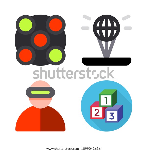 Icons Virtual Reality Virtual Reality Cubes Stock Vector (Royalty Free ...