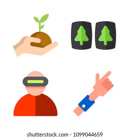 Icons Virtual Reality with virtual reality and sprout 