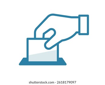 Icons for voting, election and survey.
Simple illustration related to ballot box, polling station, survey, council election, ballot paper.