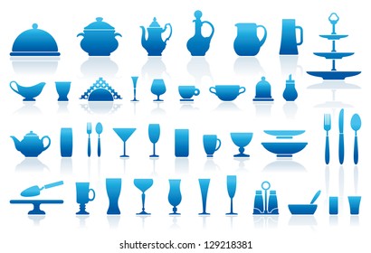 Icons of ware for table layout