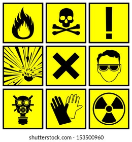 Icons warning of danger