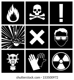 Icons warning of danger