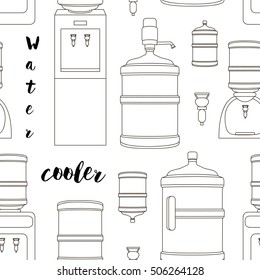 Icons for water cooler appliance pattern