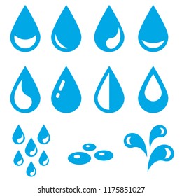 Icons of water drops