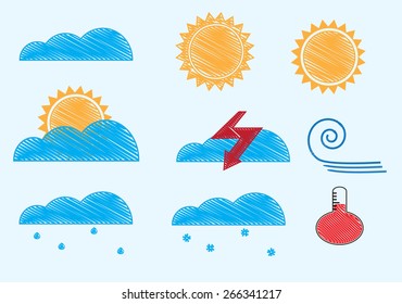 icons weather, clouds, sun