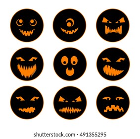 icons for web applications on the theme of Halloween