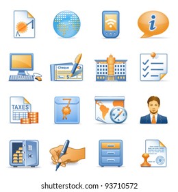 Icons for web blue orange series 4