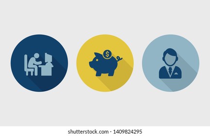 Icons web, business, management, office,manager.