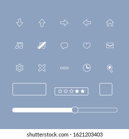 Icons for Web Design. Button and signs design