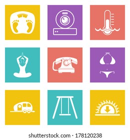 Icons for Web Design and Mobile Applications set 10. Vector illustration.