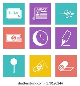 Icons for Web Design and Mobile Applications set 8. Vector illustration.