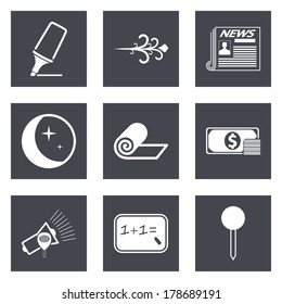 Icons for Web Design and Mobile Applications set 8. Vector illustration.
