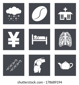 Icons for Web Design and Mobile Applications set 7. Vector illustration.