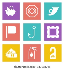 Icons for Web Design and Mobile Applications set 14. Vector illustration.