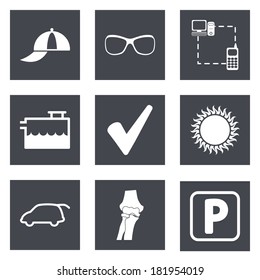 Icons for Web Design and Mobile Applications set 13. Vector illustration.