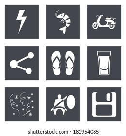 Icons for Web Design and Mobile Applications set 27. Vector illustration.