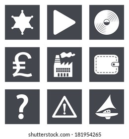 Icons for Web Design and Mobile Applications set 24. Vector illustration.