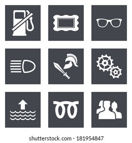 Icons for Web Design and Mobile Applications set 19. Vector illustration.