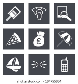 Icons for Web Design and Mobile Applications set 37. Vector illustration.