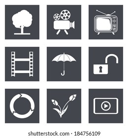 Icons for Web Design and Mobile Applications set 44. Vector illustration.