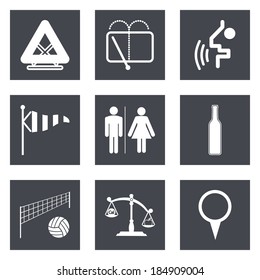 Icons for Web Design and Mobile Applications set 45. Vector illustration.