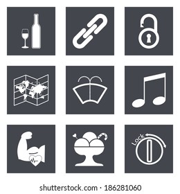 Icons for Web Design and Mobile Applications. Vector illustration.