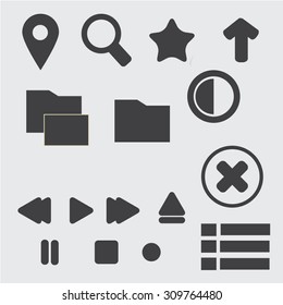 icons for web and interface,Search, folders