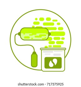 Icons for Web and Mobile Application. Paint roller icon.