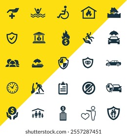 Icons for web and mobile applications set vector illustration.