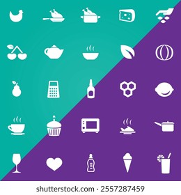 Icons for web and mobile applications set vector illustration.